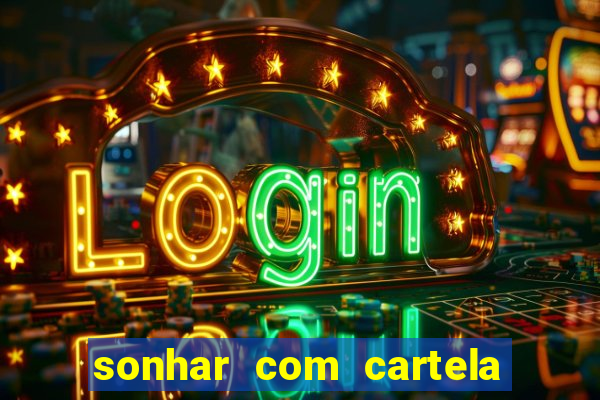 sonhar com cartela de bingo